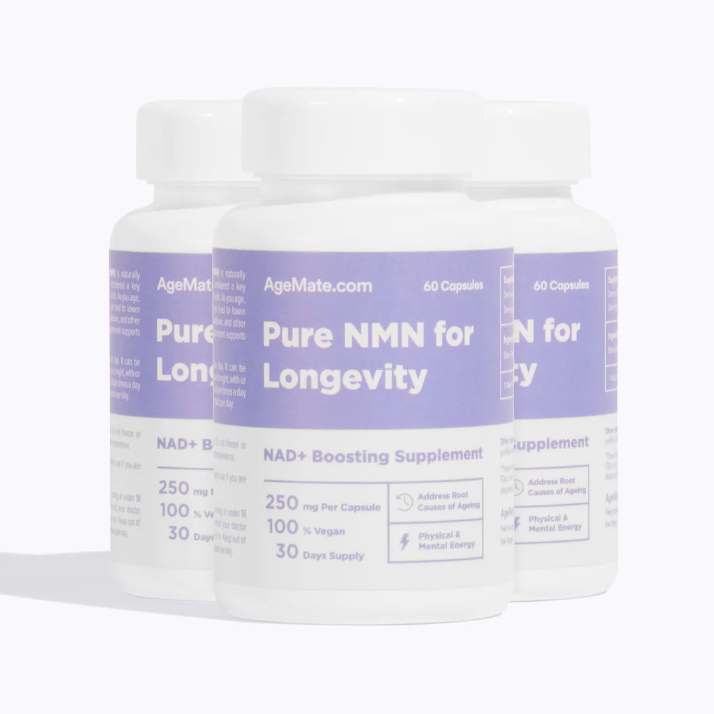 3-Pack of NMN Supplement for NAD+ (60 x 250mg Capsules)