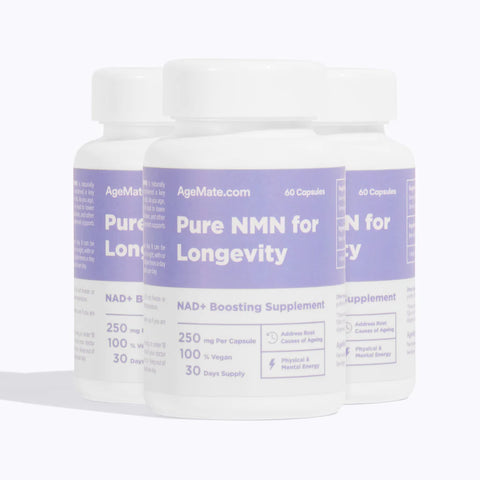 3-Pack of NMN Supplement for NAD+ (60 x 250mg Capsules)